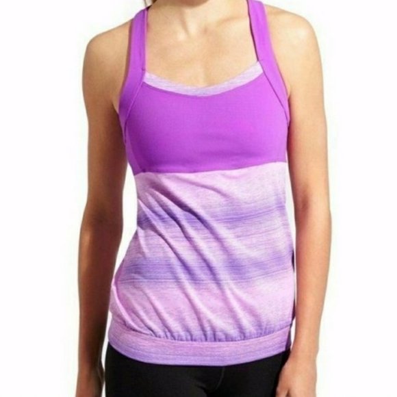 Athleta Tops - Athleta Stride Crunch and Punch Purple Tank Top